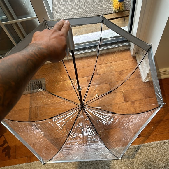 Signature Clear Bubble Umbrella, Nordic Tiles, One Size - Picture 2 of 2